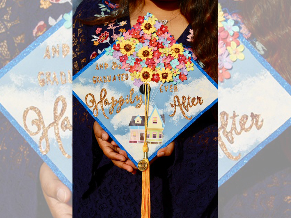 Cap that says and she graduated happily ever after